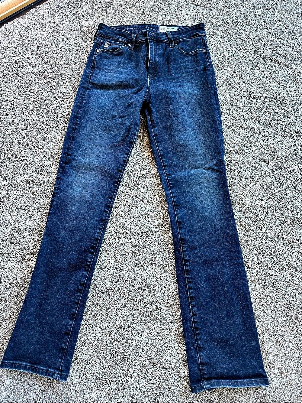 AG The Prima Straight Leg Jeans in Blue Waist 27
